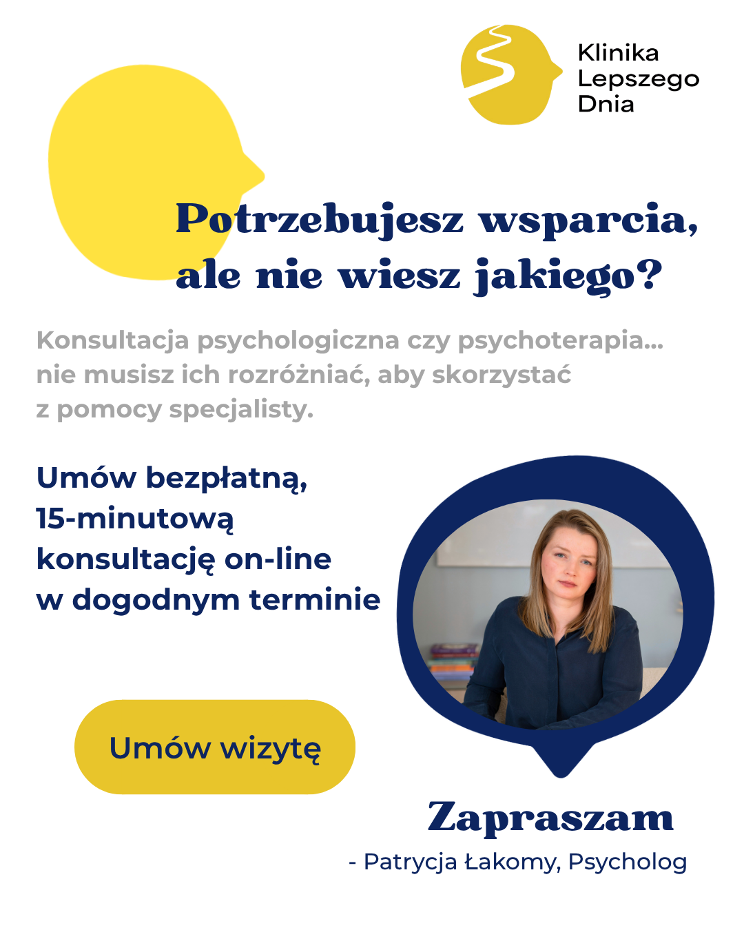 Wsparcie psychologiczne. Patrycja Łakomy
